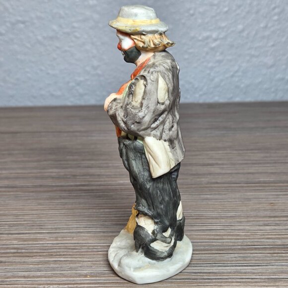 Vintage Hand-painted Emmett Kelly, Jr. w/ Broom– Flambro Miniature Collection - Picture 2 of 6